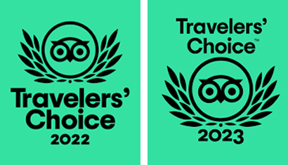 Certificato di eccellenza TripAdvisor 2022 e 2023